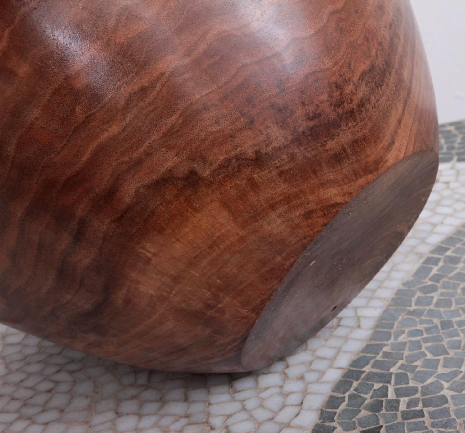 German Huge Turned Wood Bowl by Woodworker Eckart Mohlenbeck