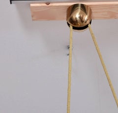 Rare lampe à contrepoids Florian Schulz Solan:: Allemagne:: 1982 en laiton