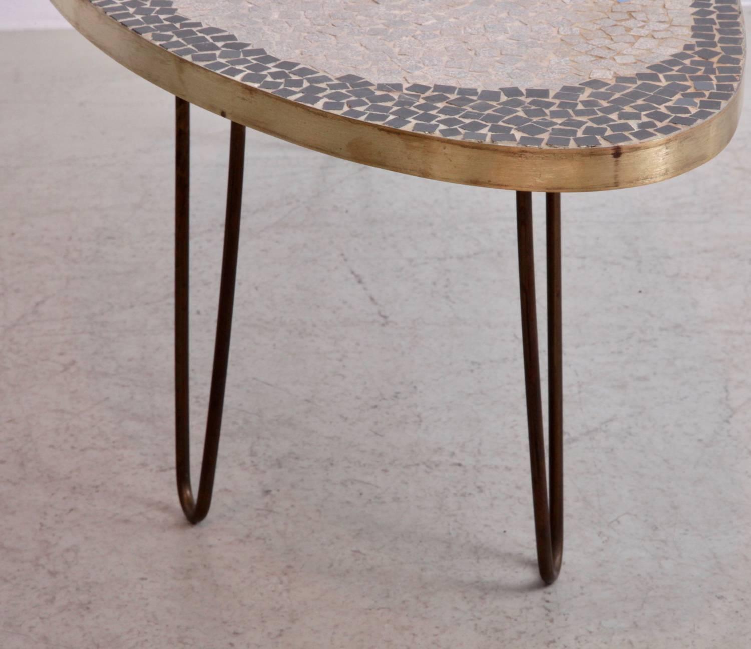 Unique Berthold Muller Mosaic Pinleg Coffee Table In Excellent Condition In Berlin, DE