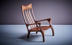 1960s Studio Lounge Chair in Black Walnut by J. Benjamin Rouzie