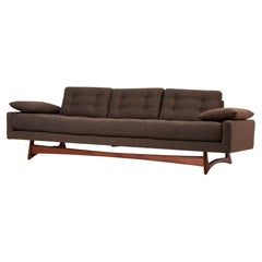 Adrian Pearsall 'Gondola Sofa' in Brown Fabric for Craft Associates, USA, 1950s