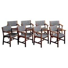 Set of 8 Hans Wegner GE Dining Chairs for GETAMA, Denmark, 1950s