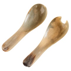 Horn Salad Servers by Werkstätte Carl Auböck, Austria, 1960s