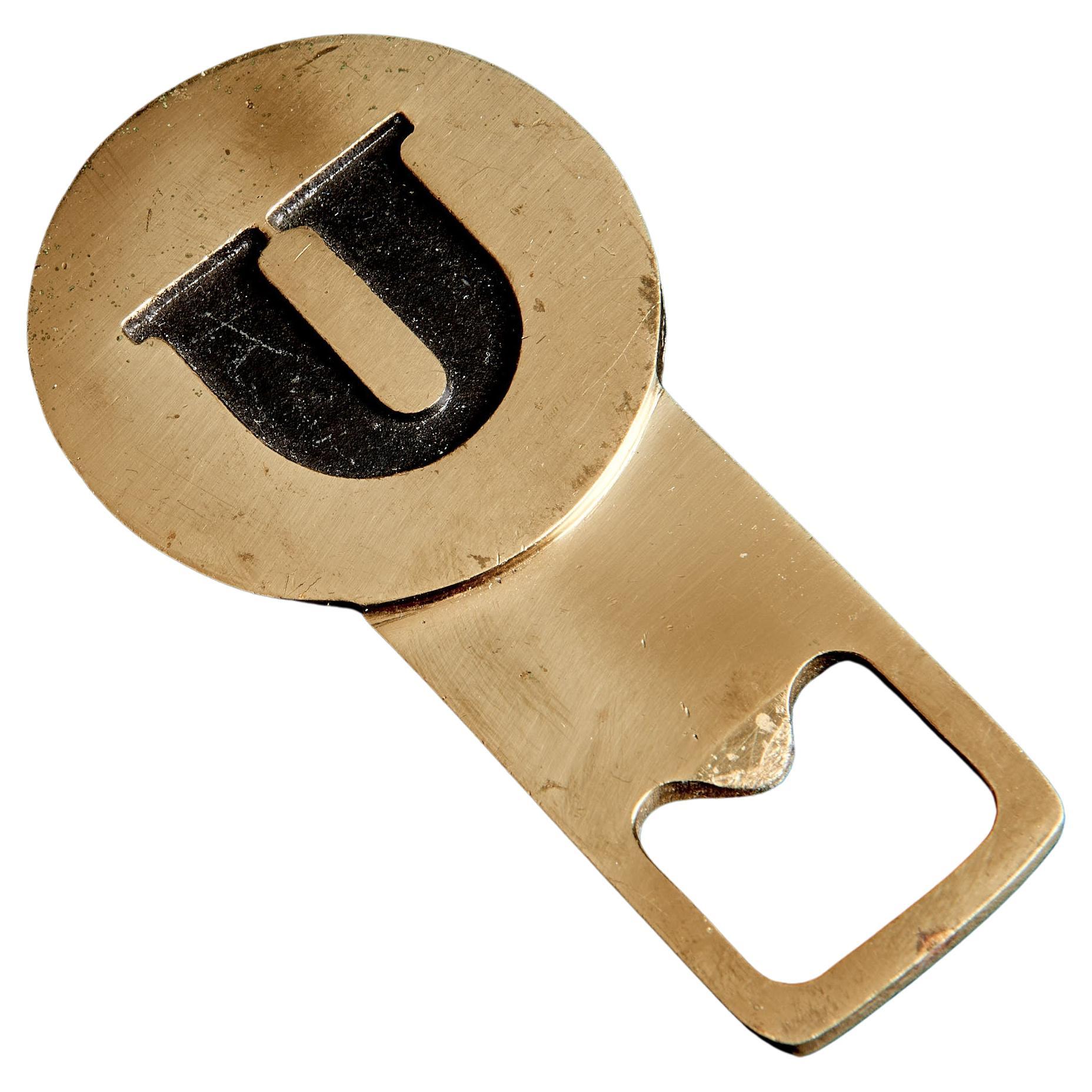 Mid-Century Modern Brass Bottle Opener by Werkstätte Carl Auböck For Sale