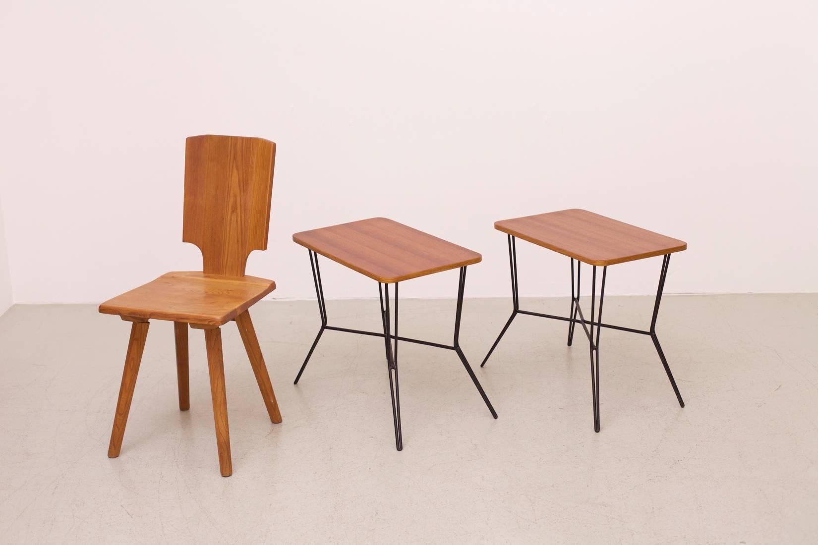 Mid-20th Century Set of Two French Coffee or Side Tables in the Style of Jean Royère