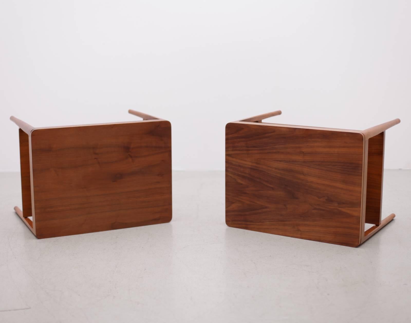 Mid-Century Modern Pair of Kipp Stewart Night Stands or Side Tables in Walnut for Drexel