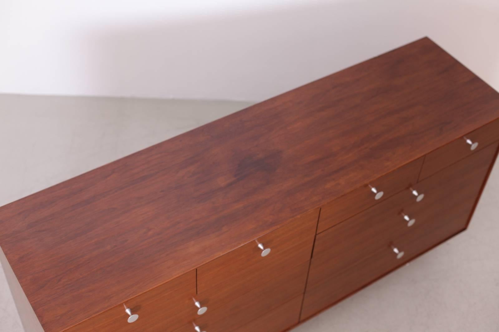 Mid-Century Modern George Nelson Thin Edge Chest of Drawers in Walnut by Herman Miller