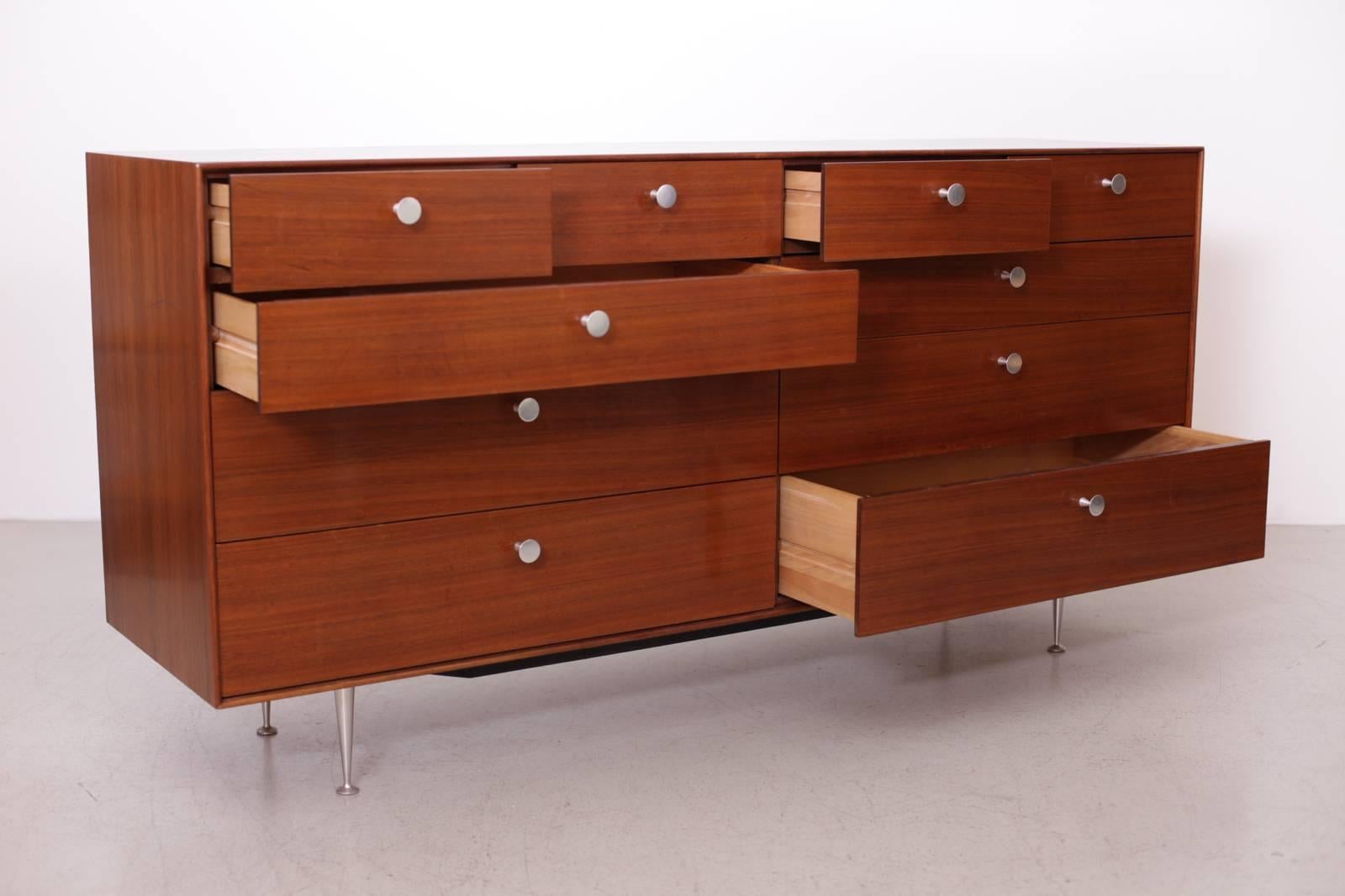 George Nelson Thin Edge Chest of Drawers in Walnut by Herman Miller In Excellent Condition In Berlin, DE