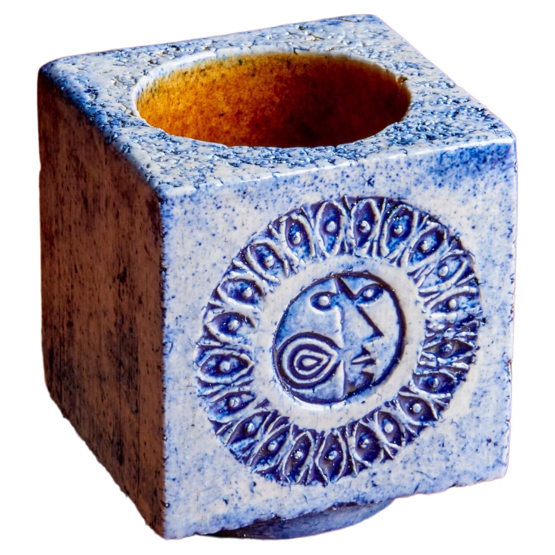 Roger Capron 1 of 22 Blue Ceramic Vases, France - 1950s, Labeled 