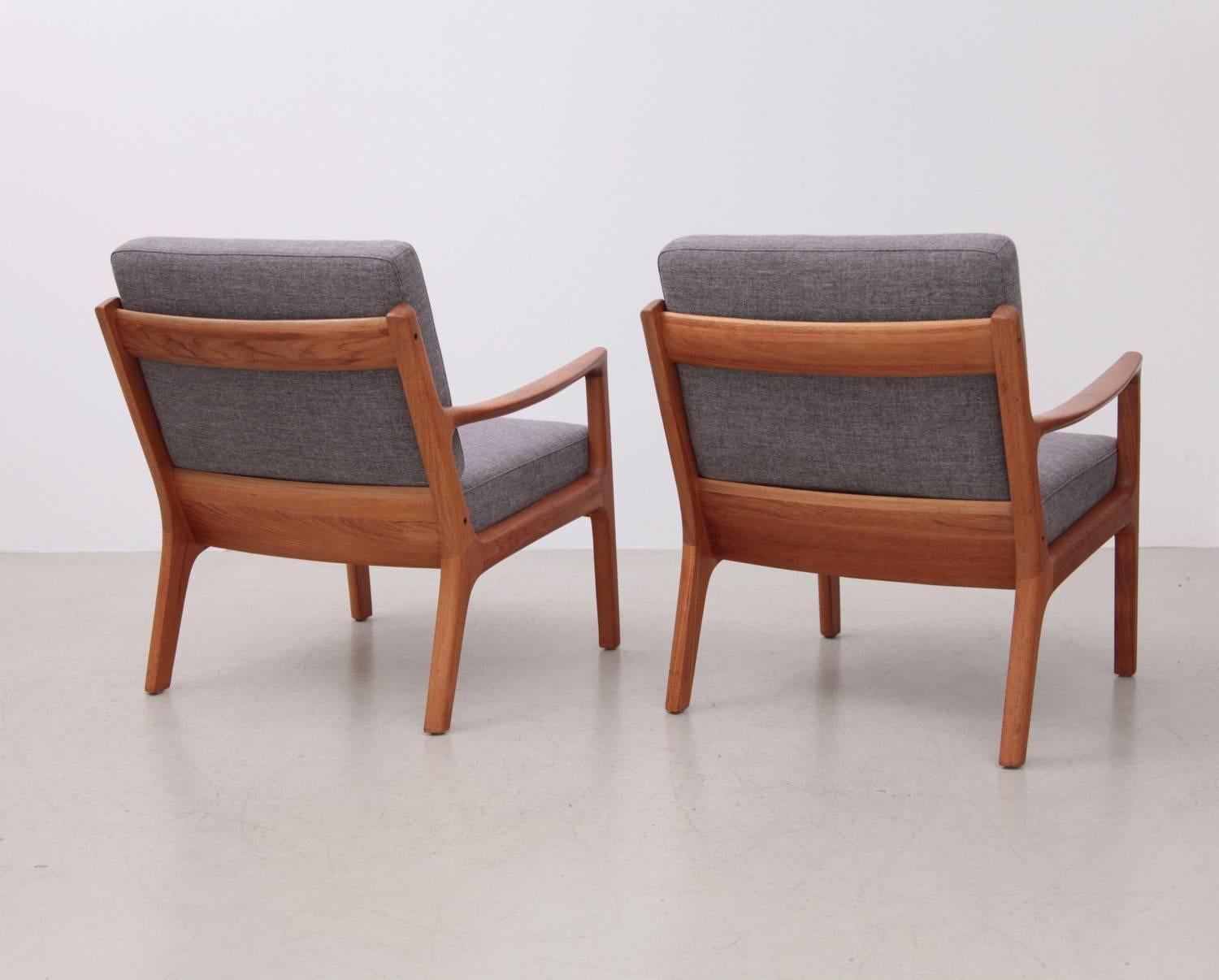Mid-20th Century Ole Wanscher for France & Son or Senator Teak Set with new upholstery