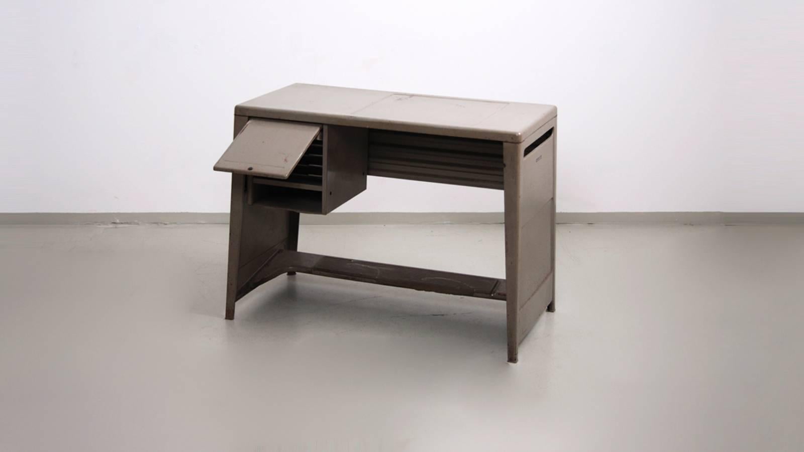 Beautiful small desk by Olivetti. Very Industrial!