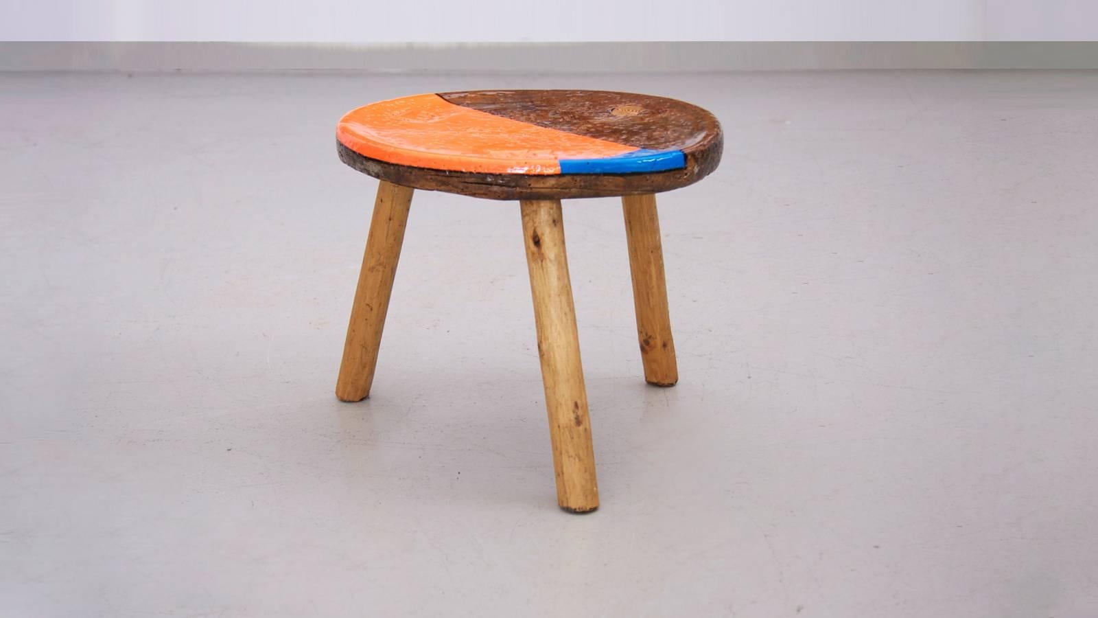 Markus Friedrich Staab Sans Titre stool in his Classic neon colors and very thick 2K clearcoat.
