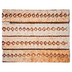 Set di 4 piastrelle in ceramica di Roger Capron, Francia - Anni '70