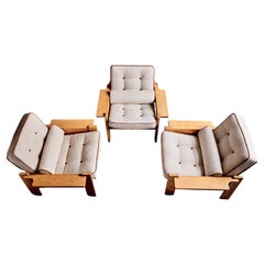 Set of three Yngve Ekström Lounge Chairs for Swedese