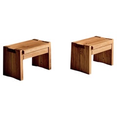 Pair of Pierre Chapo T38 Bedside Tables in oak by Chapo Creations