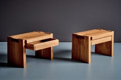 Pair of Pierre Chapo T38 Bedside Tables in oak by Chapo Creations