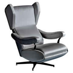 Fauteuil inclinable « Oscar » récemment retapissé, créé par Nello Pini pour Novarredo, Italie, années 1950