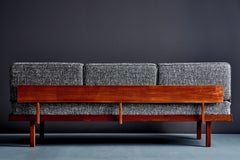 Divano / divano letto di Hans Olsen, appena rivestito con tessuto Kvadrat (Danimarca), anni '60