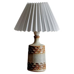 Ceramic Table Lamp, with brown Glaze by Søholm Pottery, Denmark, 1960s