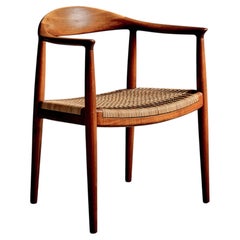 JH 501 Chair with Cane Seat by Hans Wegner for Johannes Hansen