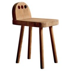 Scandinavian Sauna Stool made of solid Pine, Finland, 1960s