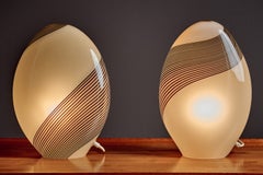 Pair of Murano Glass Vases by Lino Tagliapietra Mid-Century Modern, Italy, 1980s
