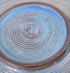 Juego de cuatro enormes jarrones de cerámica Susanne Protzmann en azul