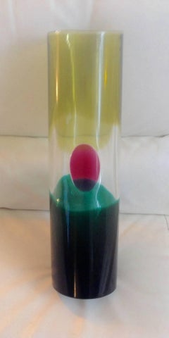 Luciano Gaspari for Salviati Large Murano Encalmo Vase with Red Murrine