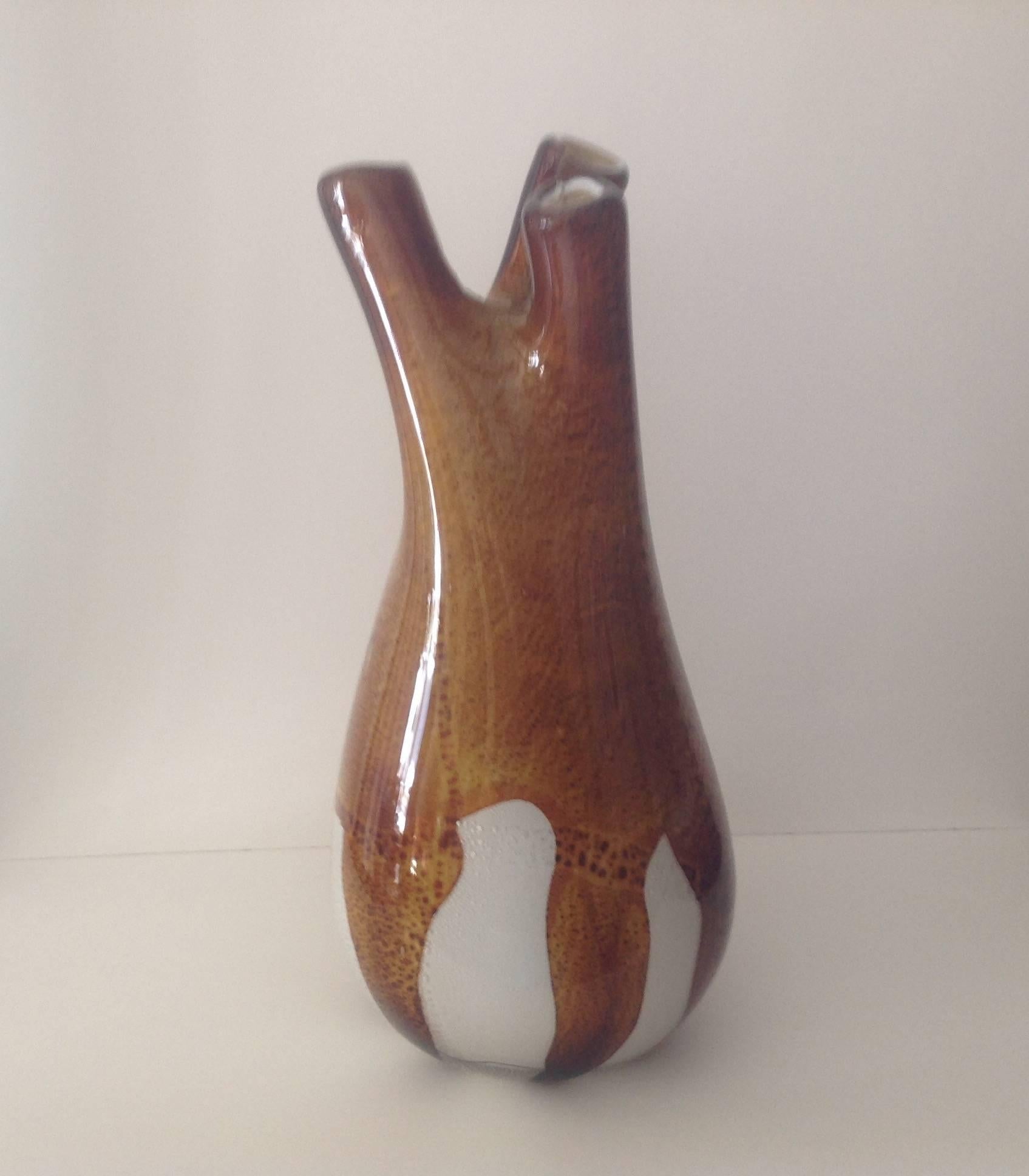 Rare and large three necked vase by Aldo Nason for Avem.