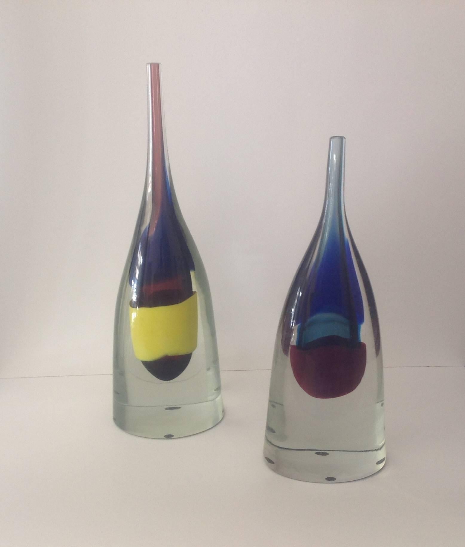 Mid-Century Modern Salviati Murano Glass Vase by Luciano Gaspari For Sale