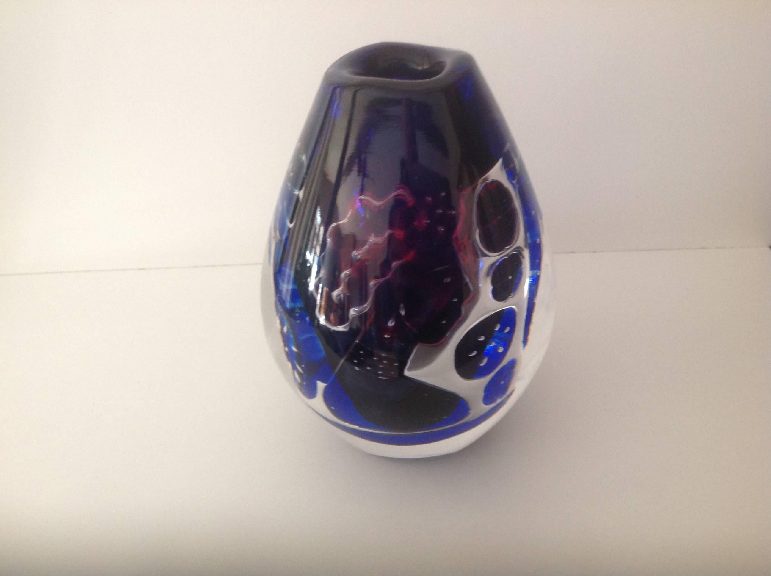 Swedish Edvin Ohstrom for Orrefors Ariel Glass Vase For Sale