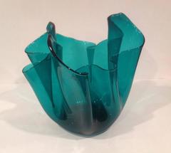 Signed Large Venini Murano Italia Handkerchief Vase