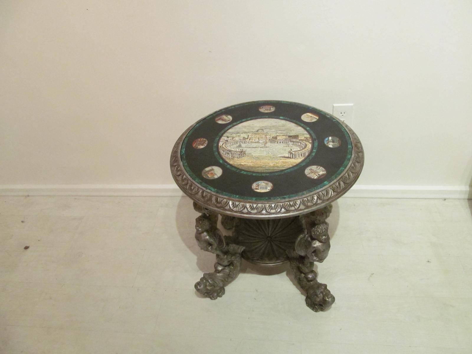 Venetian micro mosaic table, circa early 1900s. Truly a rare find.