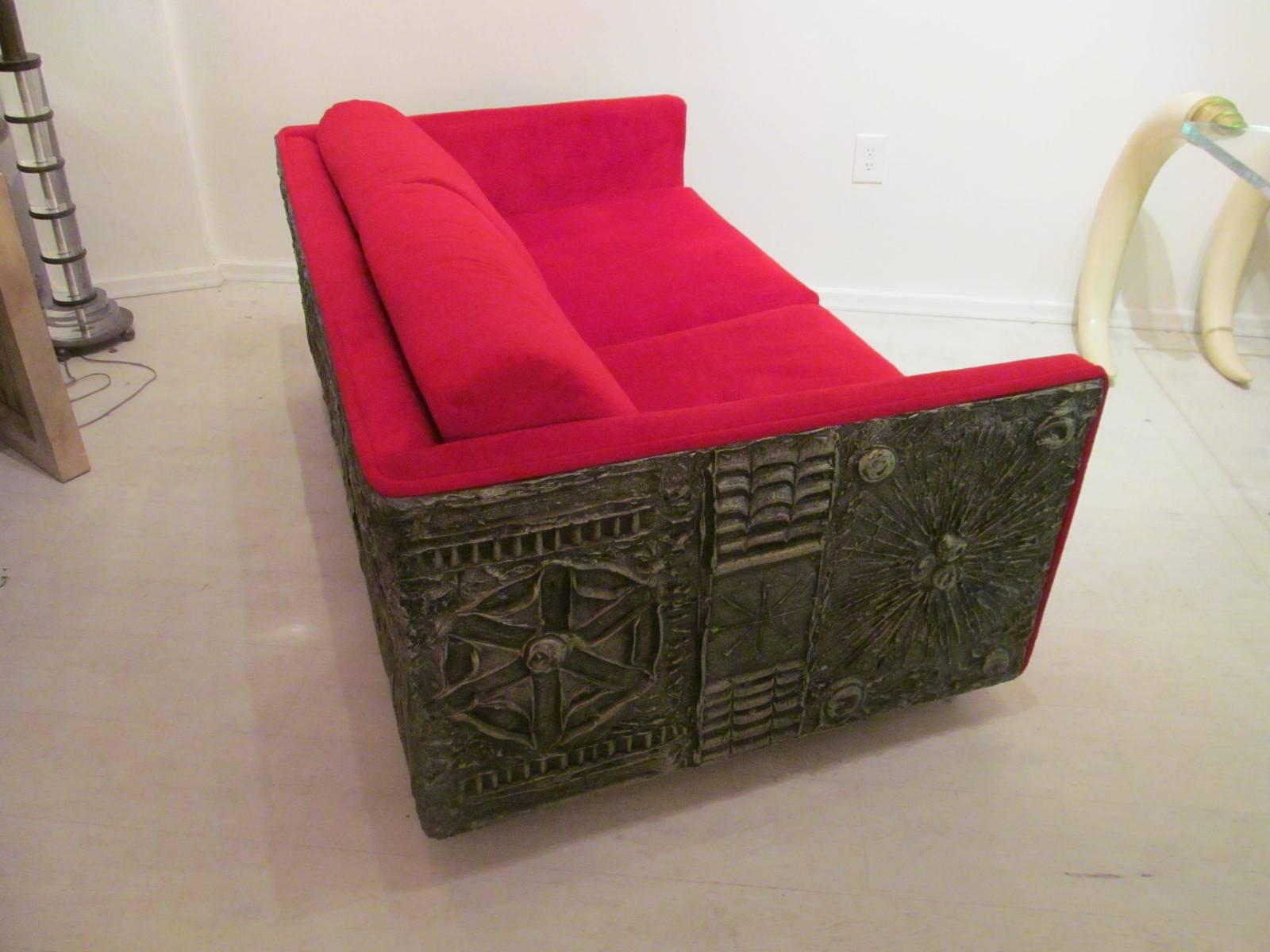 North American Brutalist Paul Evans Style Loveseat by Adrian Pearsall for Craft Associates