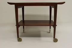 Teak Bar Cart with Removable Top Attributed to Peter Hvidt
