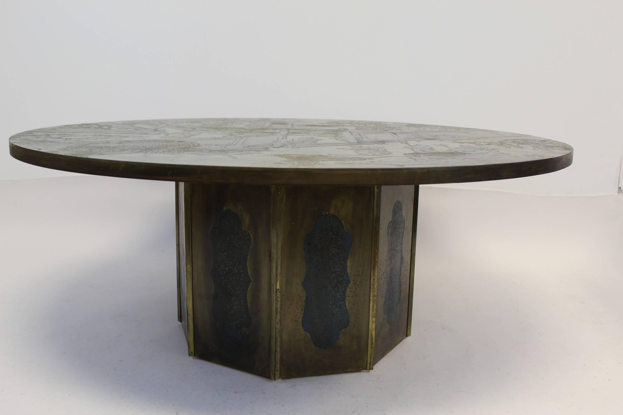 Mid-Century Modern Monumental Signed Philip and Kelvin LaVerne Chan Coffee or Cocktail Table
