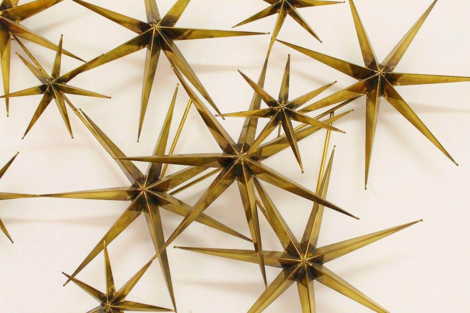 Mid-Century Modern Rare Signed Curtis Jere Star Brutalist Sculpture