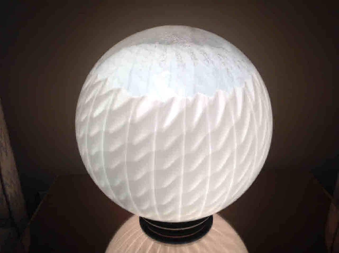 Italian Large Murano Circular Table Lamp by VeArt For Sale