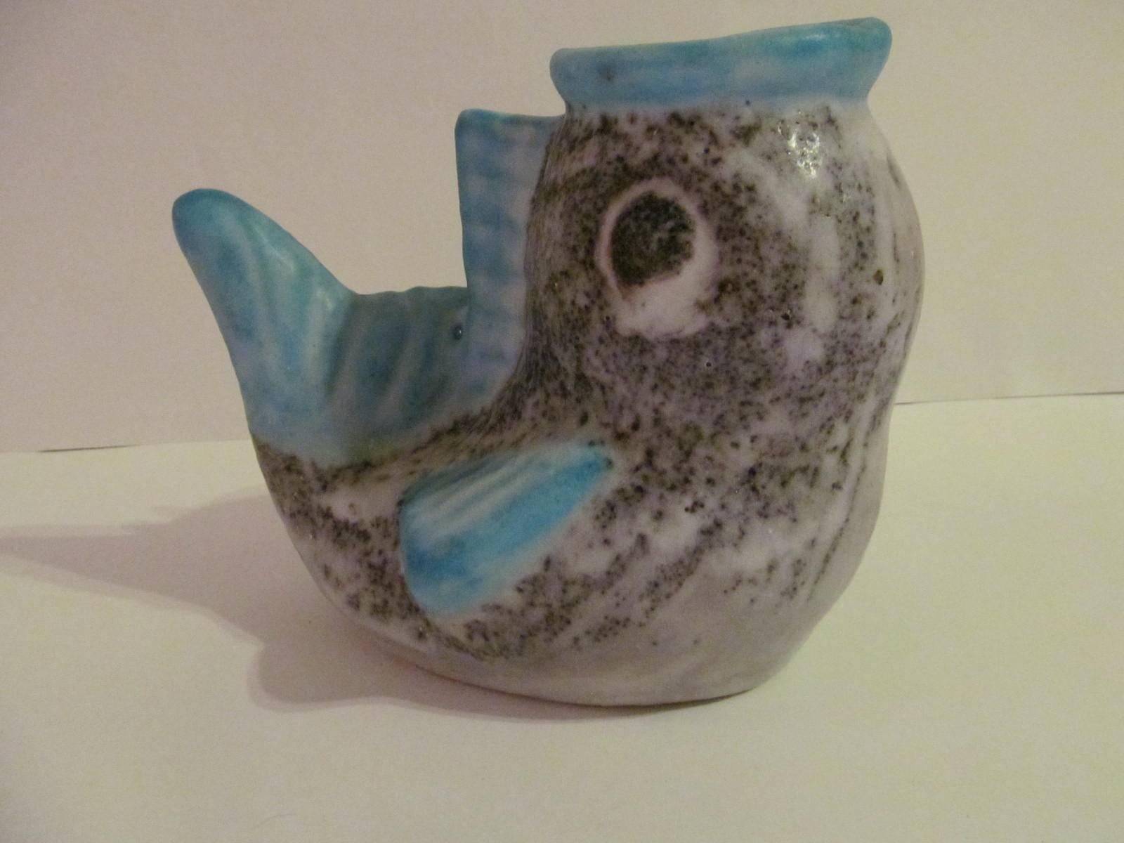 fish pottery vase