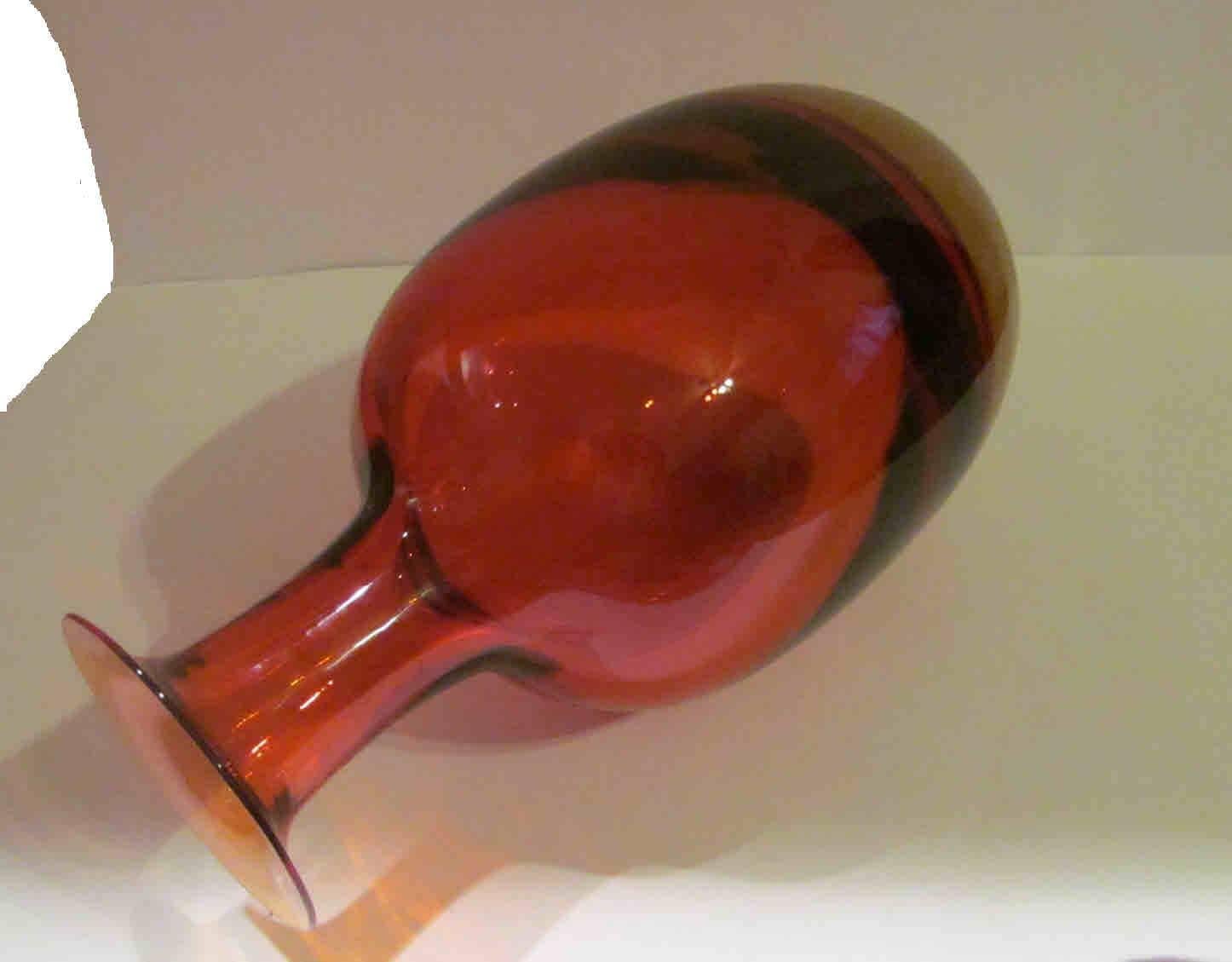 Italian Monumental Murano Sommerso Vase by Archimede Seguso For Sale