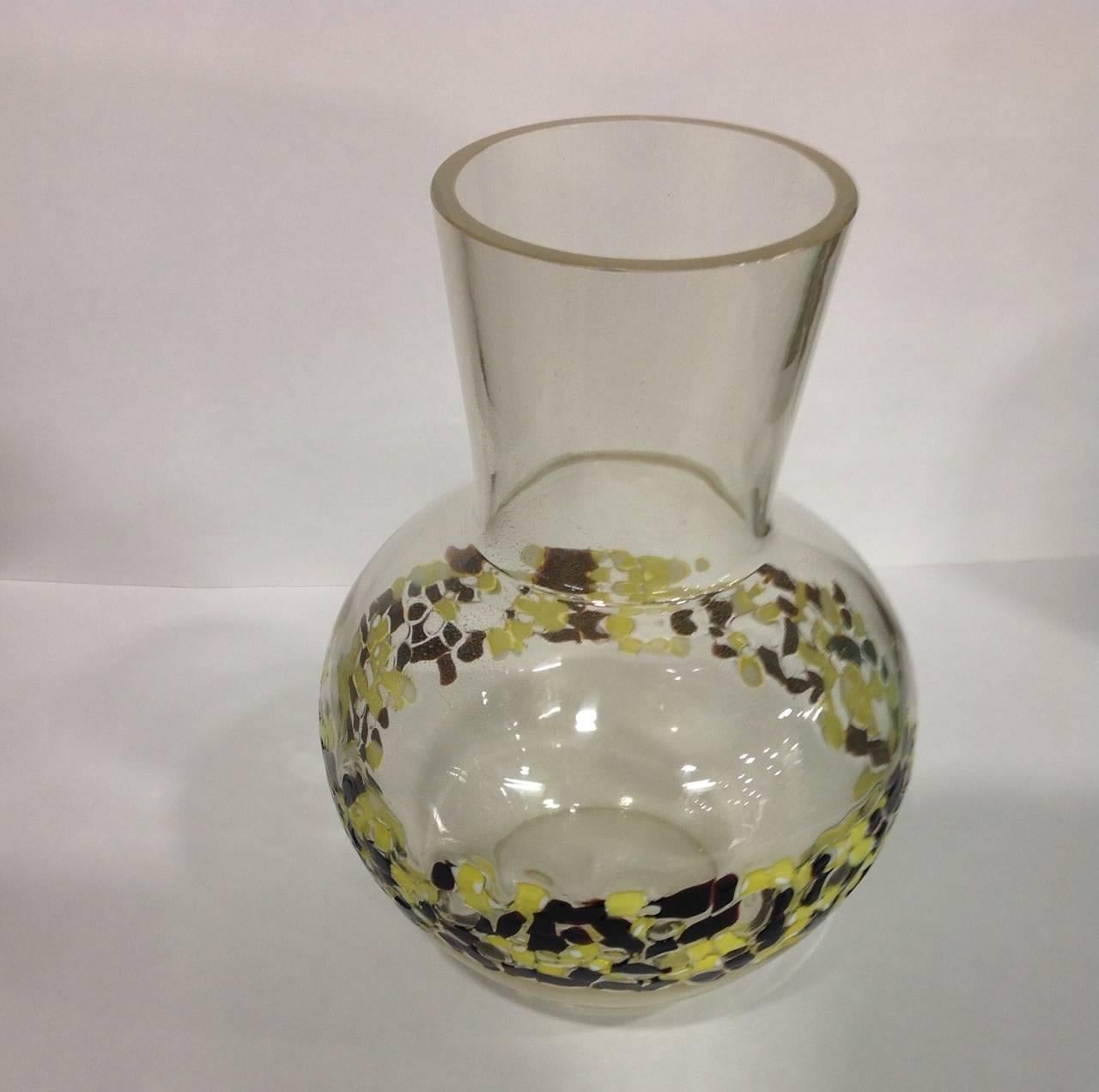 Italian Signed Luciano Gaspari for Salviati Murano Murrine Vase