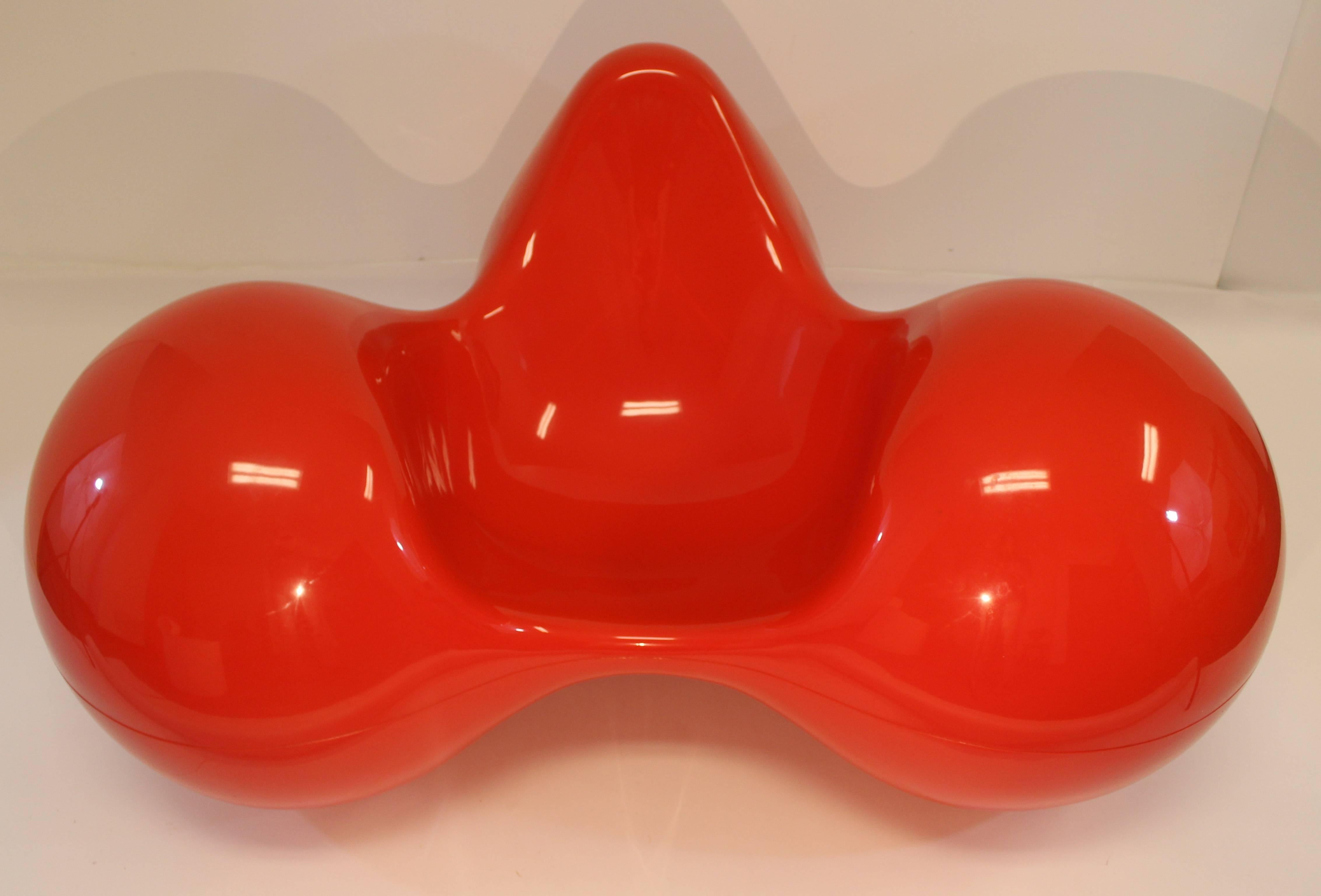 
Rare, awesome and totally unique original acrylic Tomato chair by Eero Aarnio, made in Finland. In excellent condition. The dimensions are 54