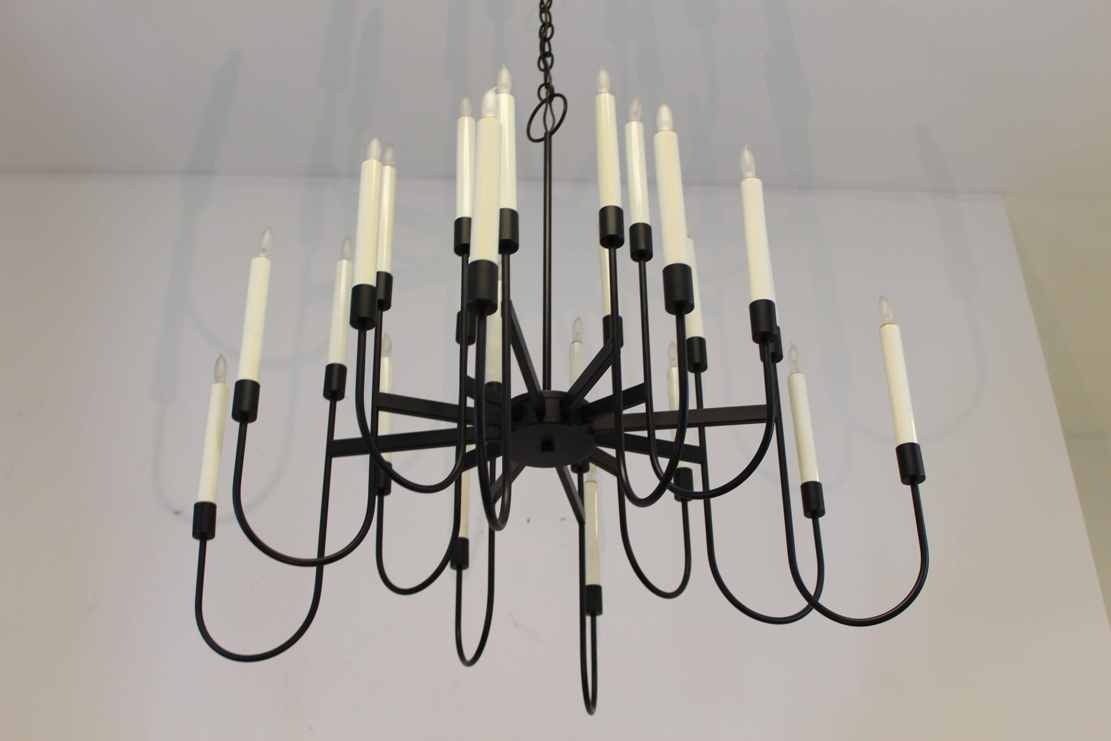 Mid-Century Modern Exceptional 24 Arm Chandelier Attributed to Lightolier 