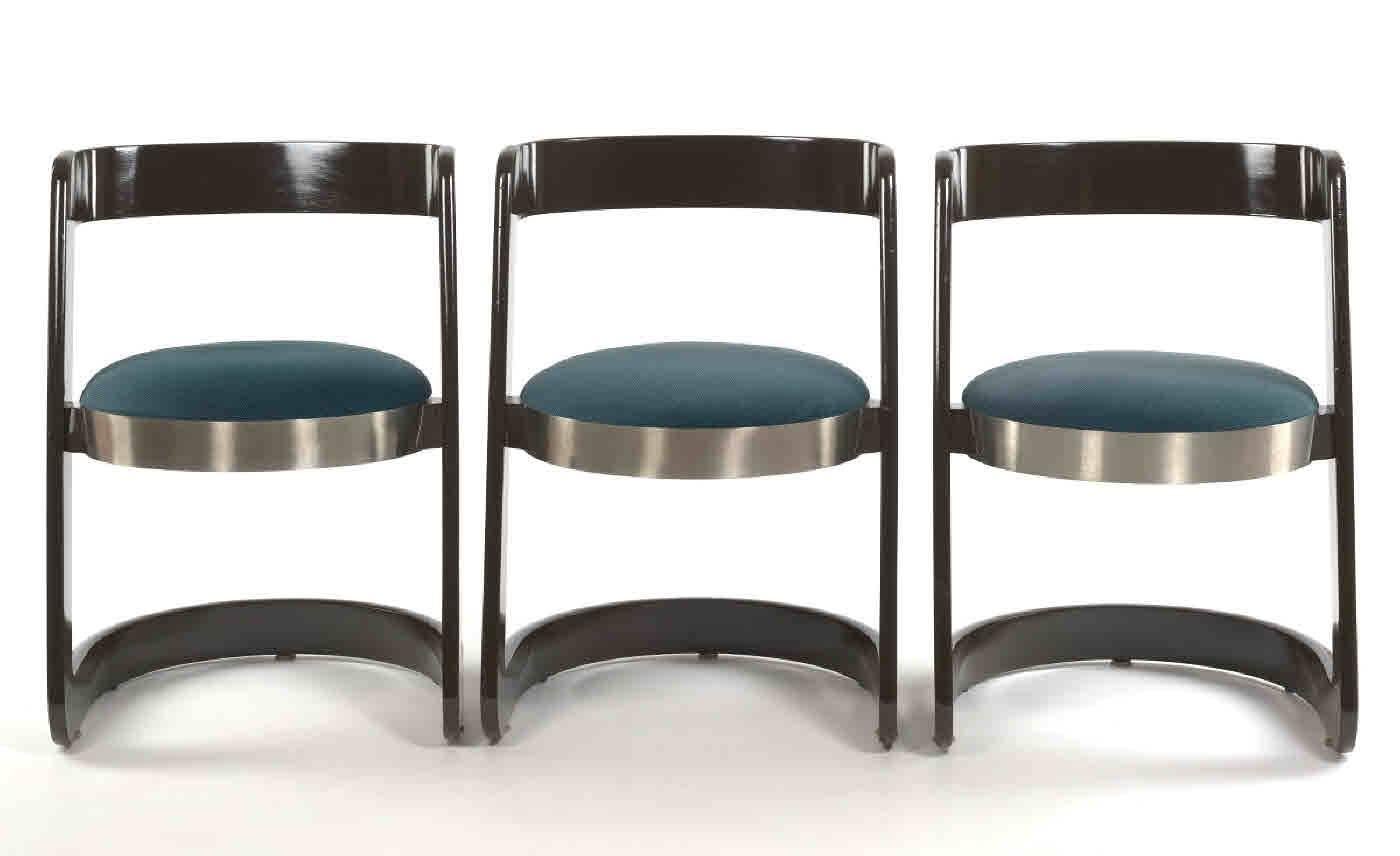 Italian Amazing Willy Rizzo for Mario Sabot Dining Set, Table and Six Chairs