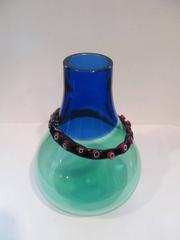 Rare Signed Alfredo Barbini Incalmo Vase with Applied Murrines