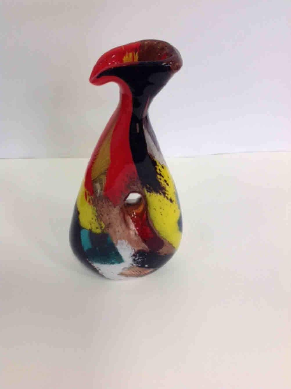 Italian Model 5507 Dino Martens Murano Oriente Vase for Aureliano Toso