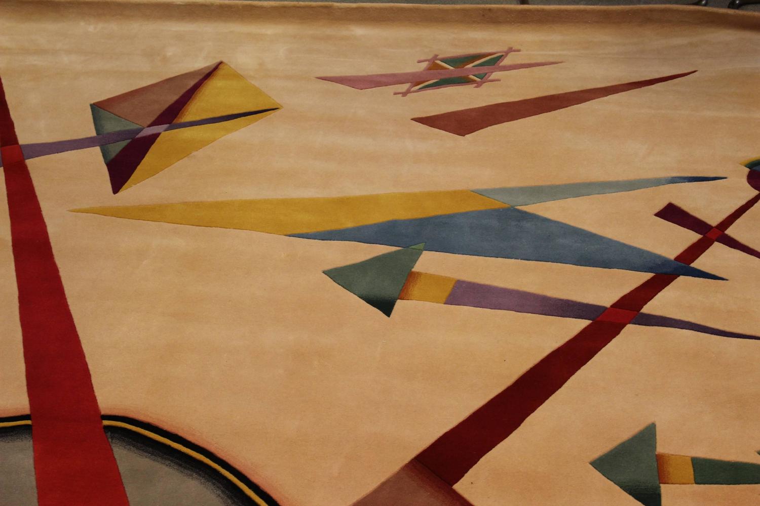 Large Abstract Guggenheim Modern Arts Collection Rug at 1stdibs