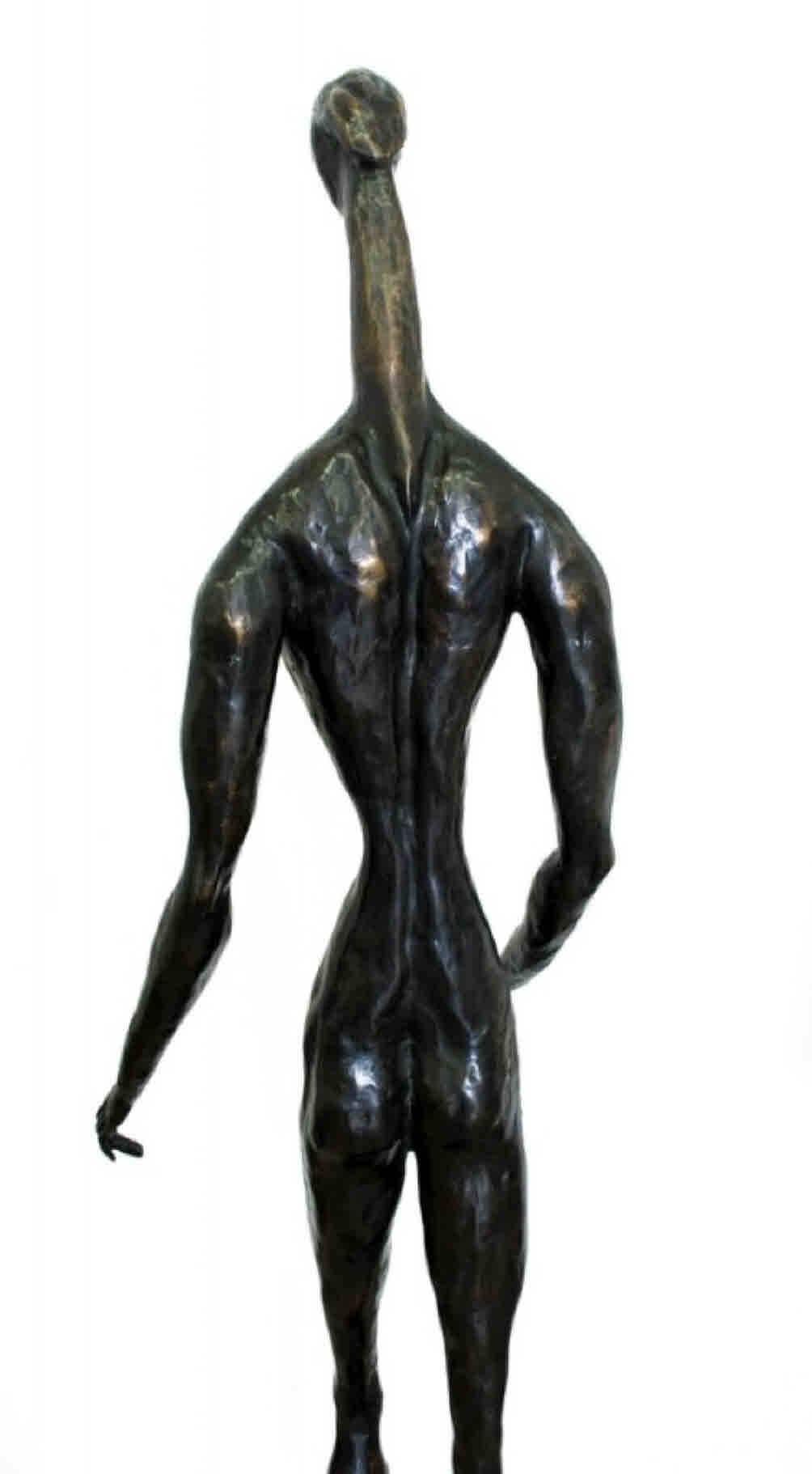Mid-Century Modern Doris Porter Caesar Monumental Abstract Bronze Nude Female Sculpture