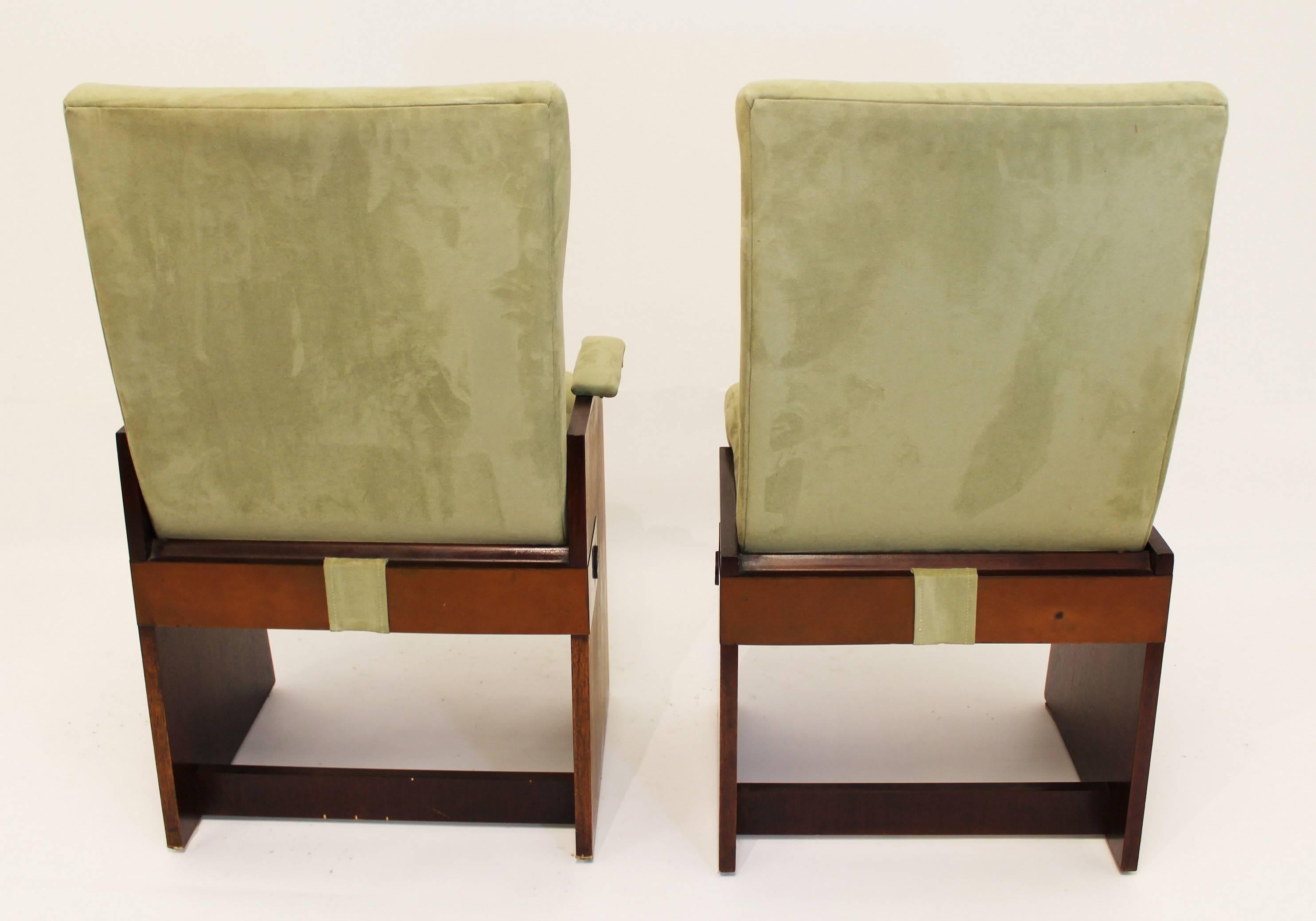 Set of Eight Lane Brutalist Style Dining Chairs In Good Condition In Keego Harbor, MI