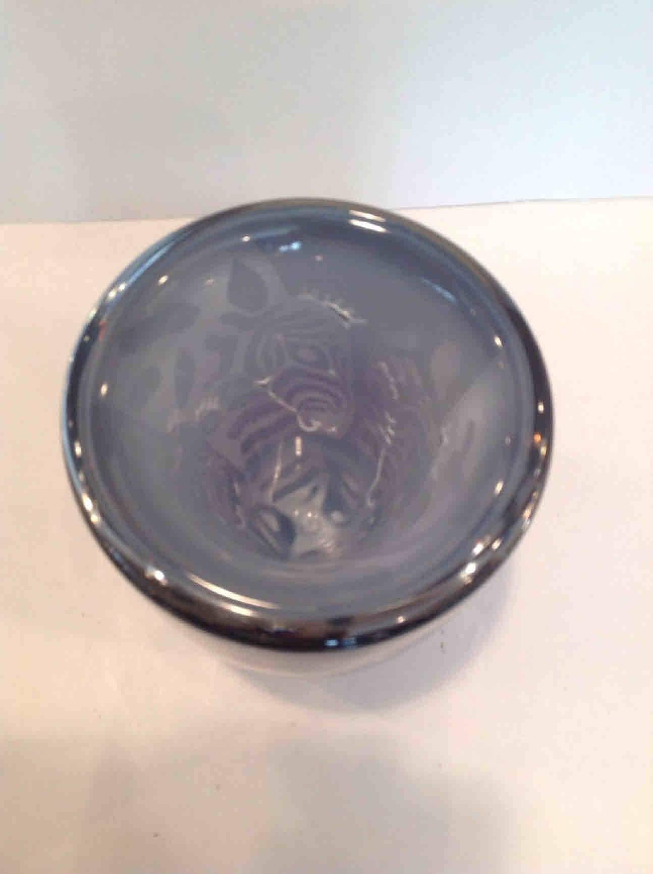 Swedish Rare Orrefors Ariel Vase with Zebras by Ingeborg Lundin